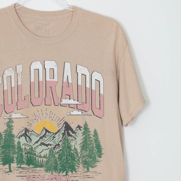 Full Tilt Oversized Colorado Graphic Tee Shirt Women's Size Small - Picture 2 of 5